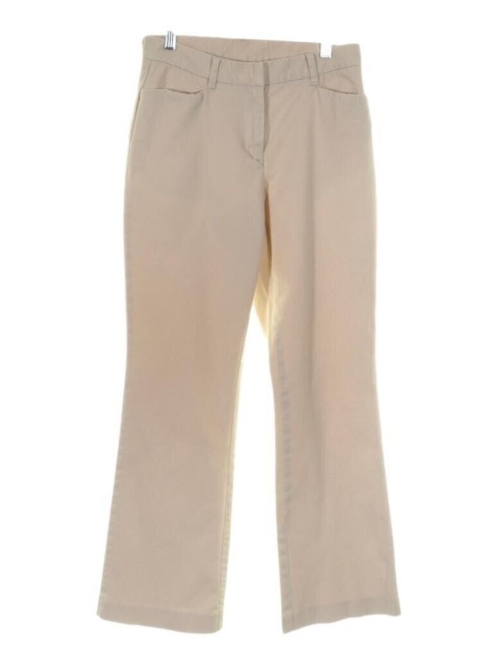 Jones New York Womens Pants Size 2 Petite Khaki Flare Leg Stretchy 28 x 29